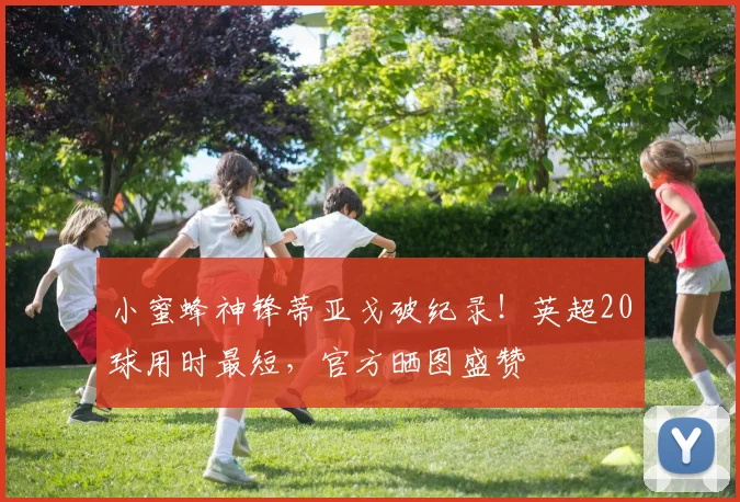 小蜜蜂神锋蒂亚戈破纪录!英超20球用时最短,官方晒图盛赞